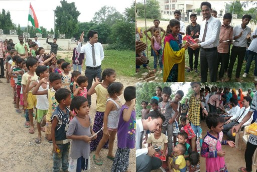 'Manjil' Celebrated Independence Day With The Children Of The Slums Near Narayana KV3.